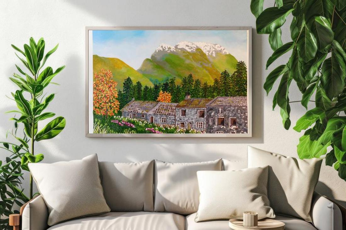 Mountain Village Landscape