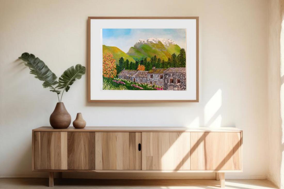 Mountain Village Landscape