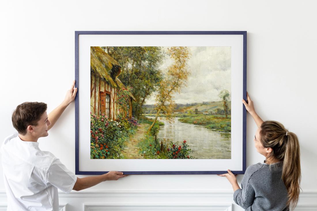 A Cottage by a River, Normandy – Louis Aston Knight