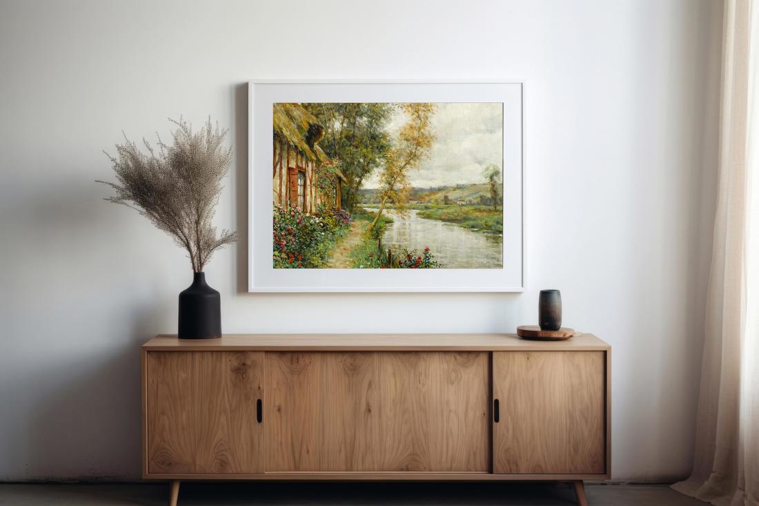 A Cottage by a River, Normandy – Louis Aston Knight