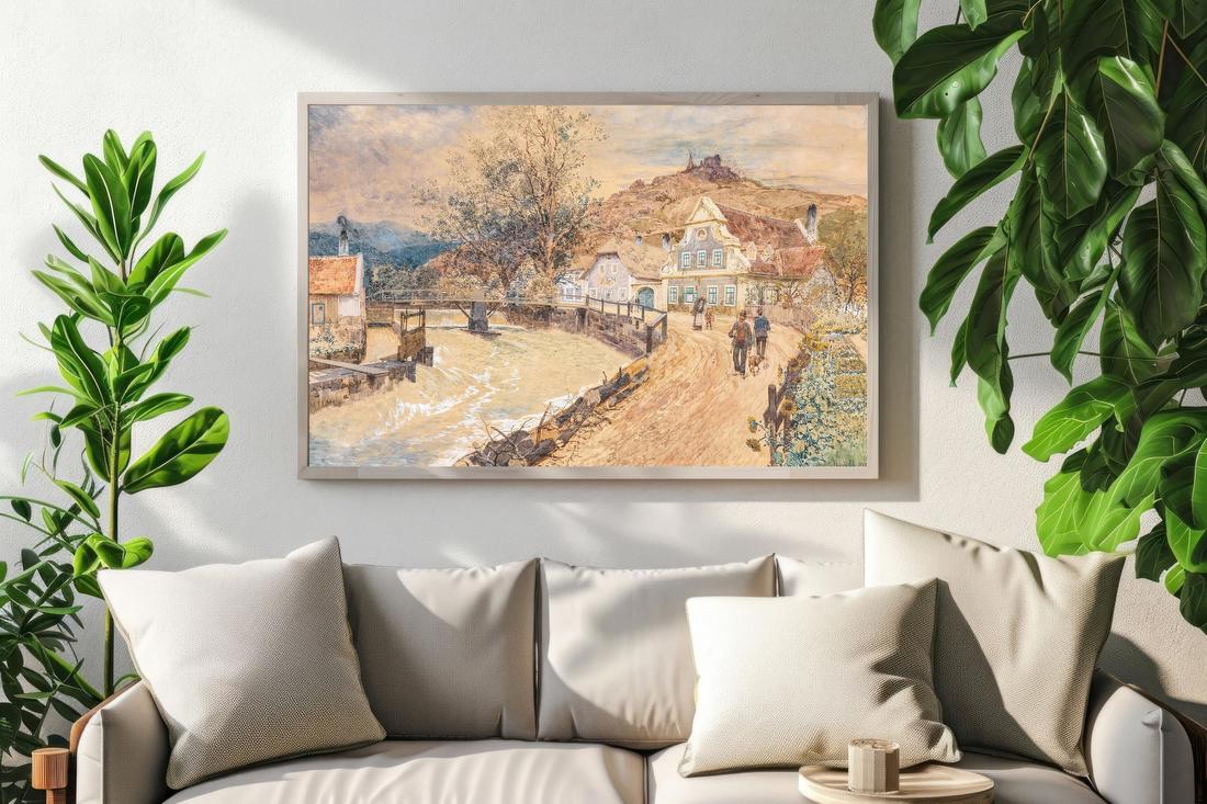 Motif from the Wachau with Ruin Dürnstein – Rudolf Weber