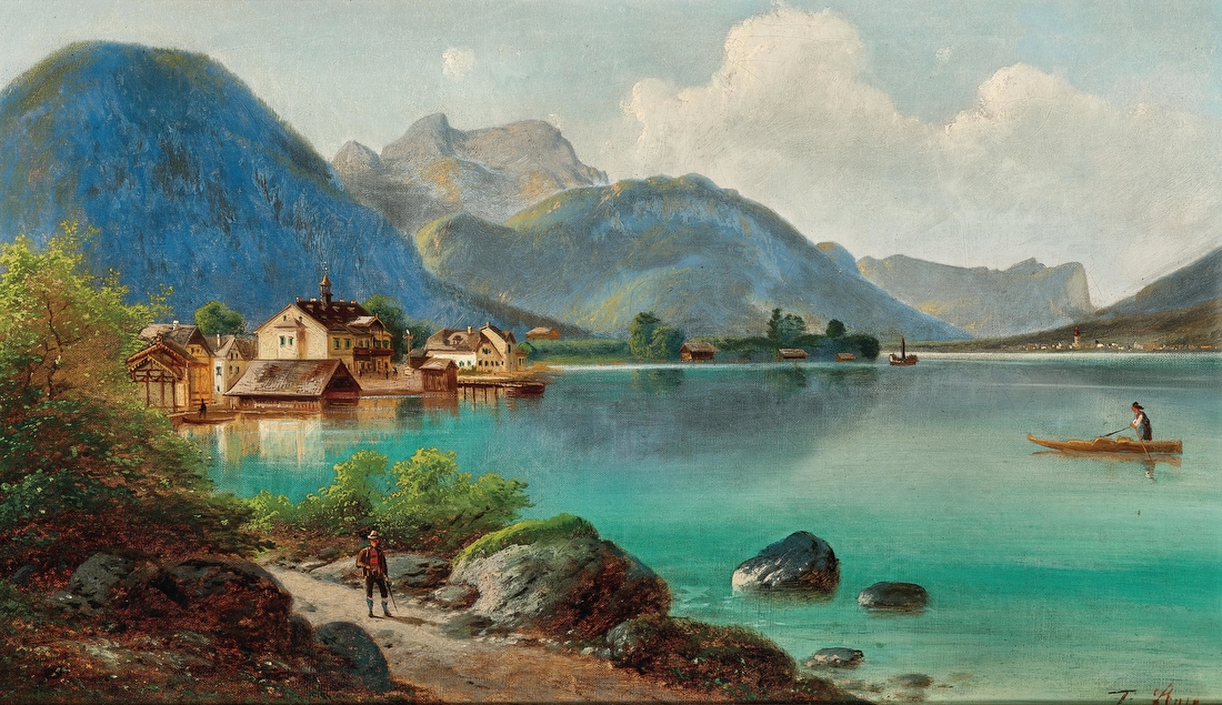 Blick auf Weissenbach am Attersee – Ferdinand Lepie