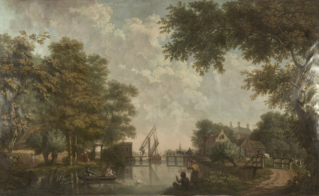 Three Painted Wall Hangings of a Dutch Landscape – Jurriaan Andriessen