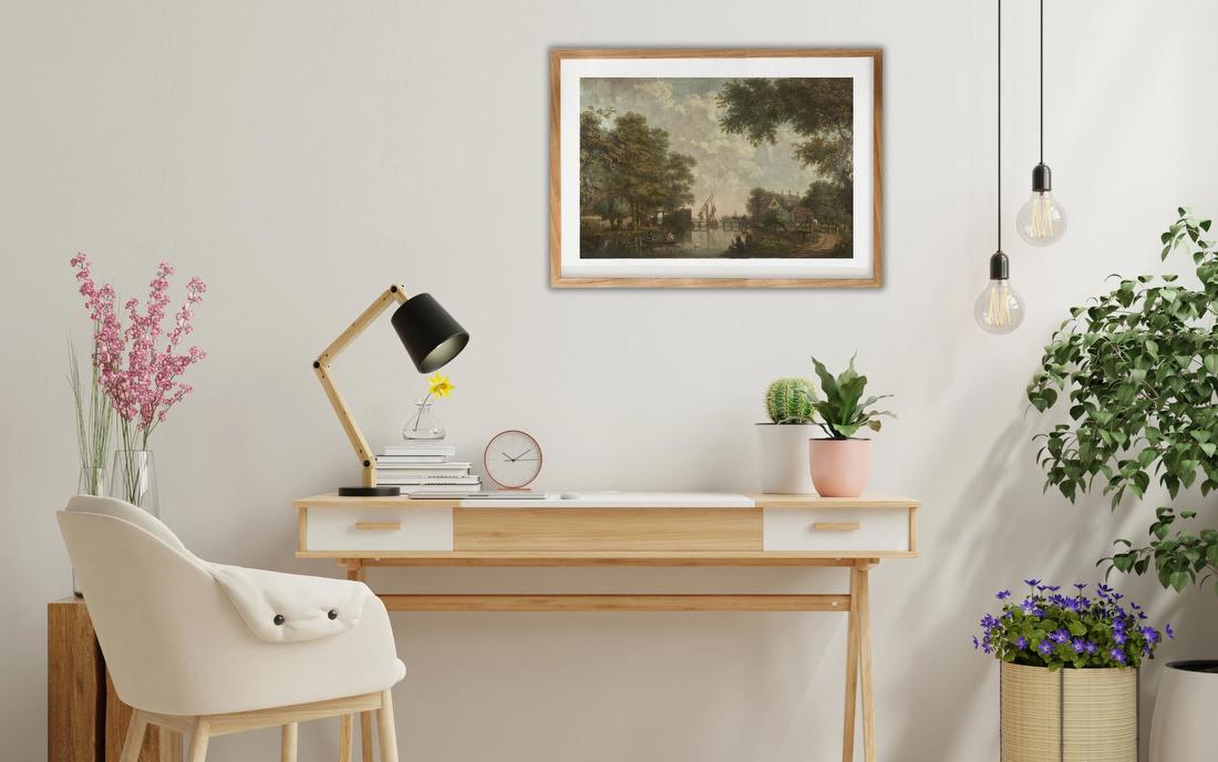 Three Painted Wall Hangings of a Dutch Landscape – Jurriaan Andriessen