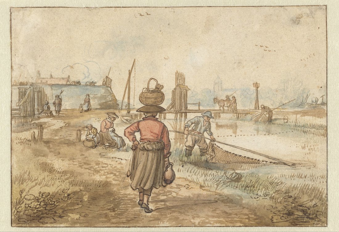 Studies of a Woman Seen from the Back – Hendrick Avercamp