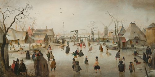 Schaatsenrijden in Een Dorp