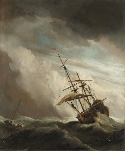 Ship in a Stormy Sea