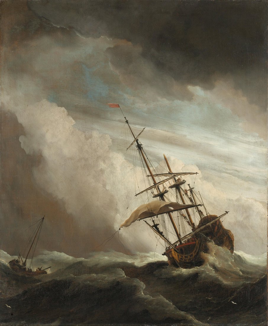 Ship in a Stormy Sea – Ludolf Bakhuizen
