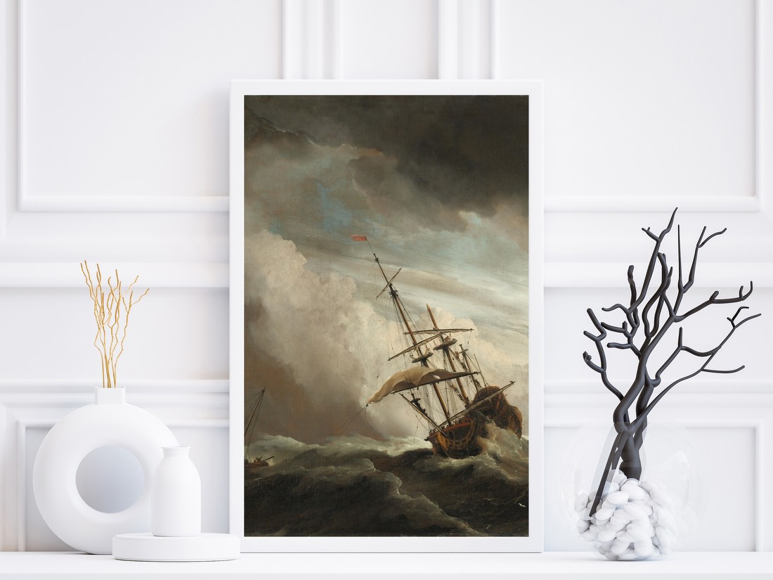 Ship in a Stormy Sea – Ludolf Bakhuizen