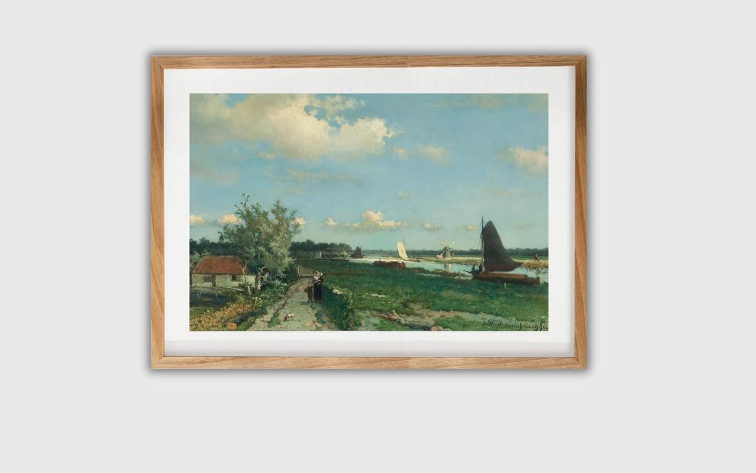 Townsfolk on a Quay, Wijk Bij Duursrede – Johan Hendrik Weissenbruch