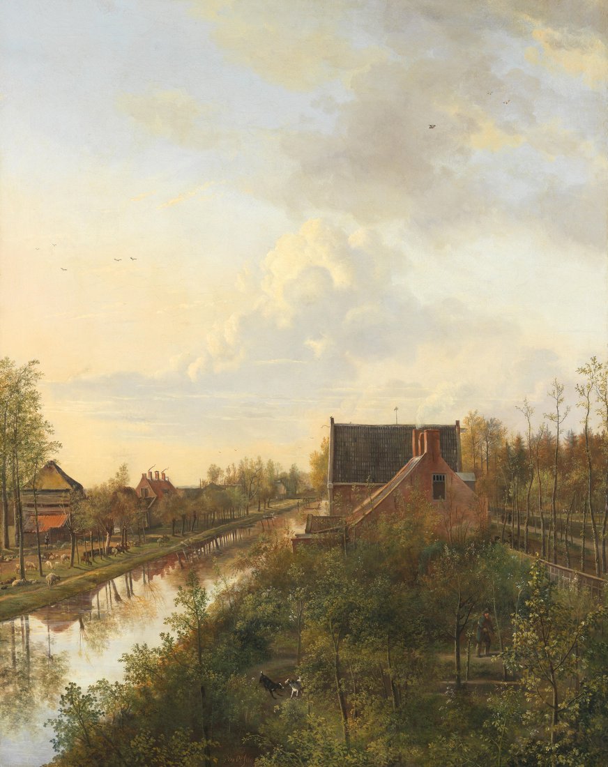 The Canal at ’s-Graveland – Pieter Gerardus van Os