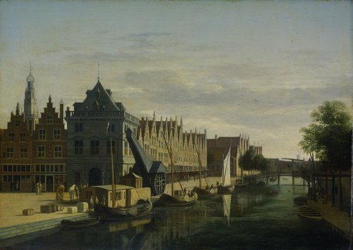 The Waag and the Crane at the Spaarne in Haarlem