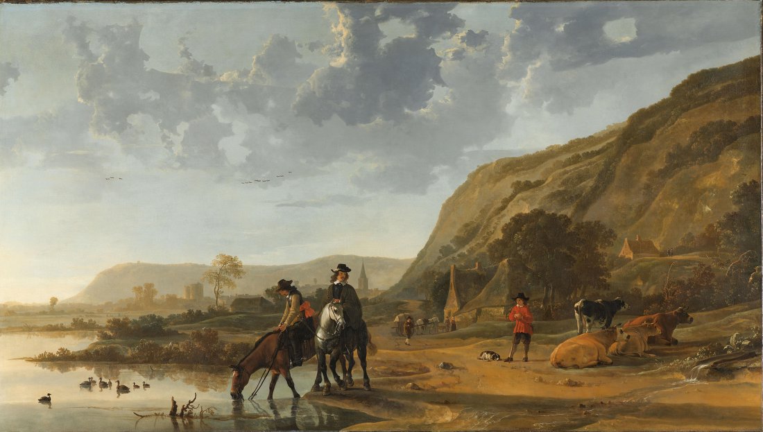 River Landscape with Riders – Aelbert Cuyp