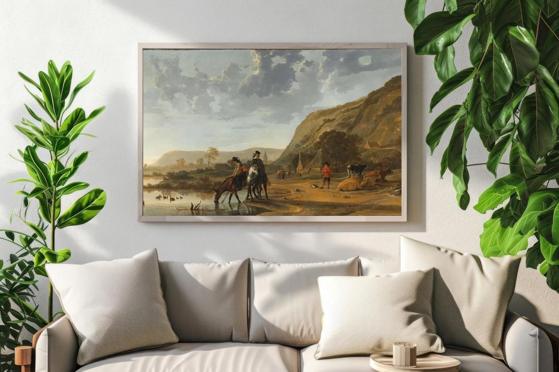 River Landscape with Riders – Aelbert Cuyp