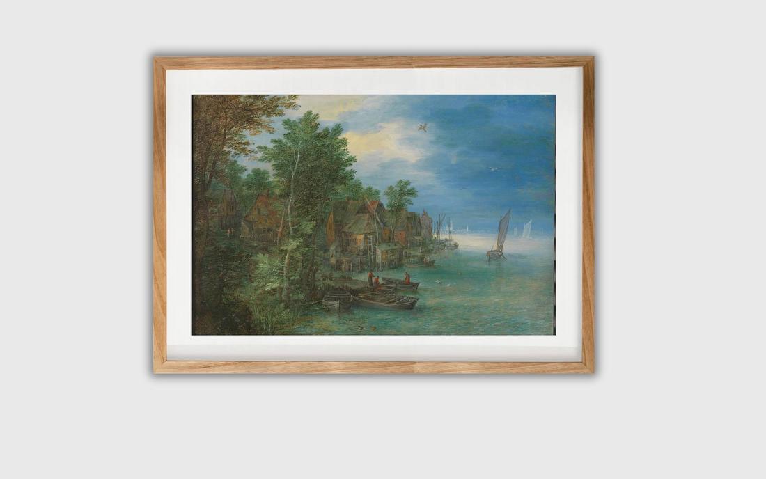 View of a Village along a River – Jan Brueghel de Oude