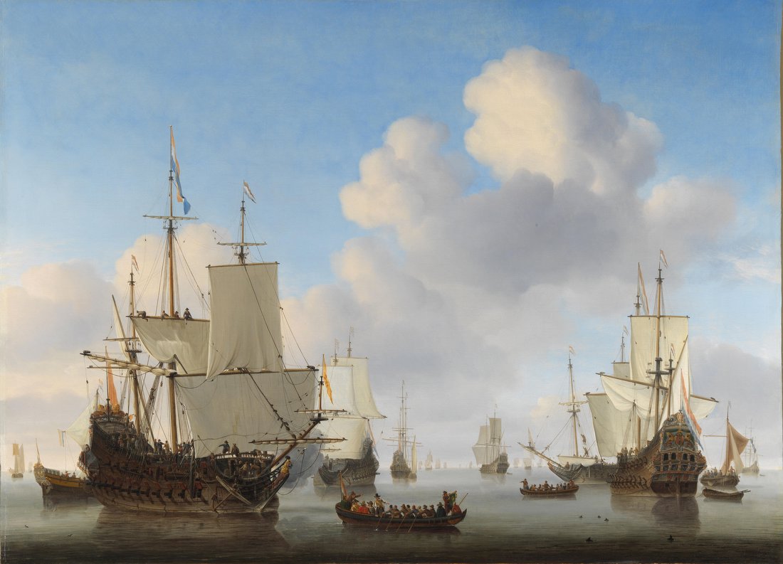 Dutch Ships in a Calm – Willem van de Velde the Younger
