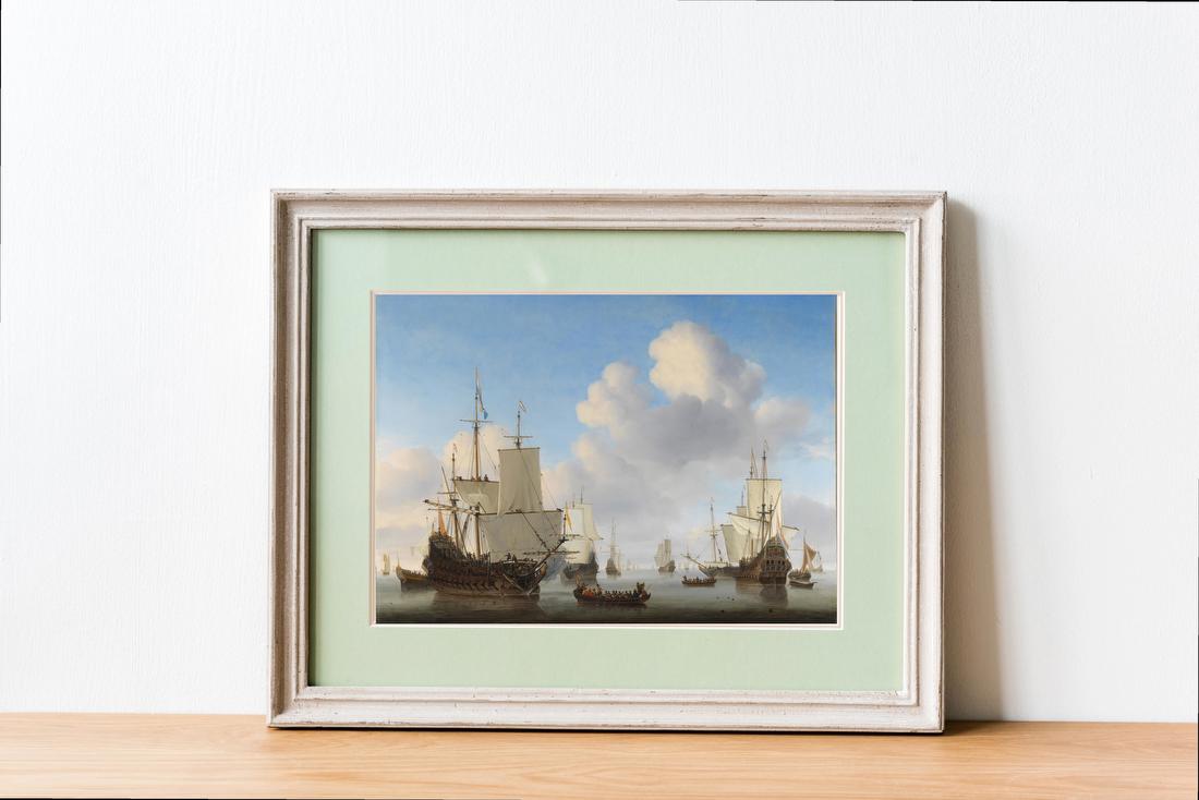 Dutch Ships in a Calm – Willem van de Velde the Younger