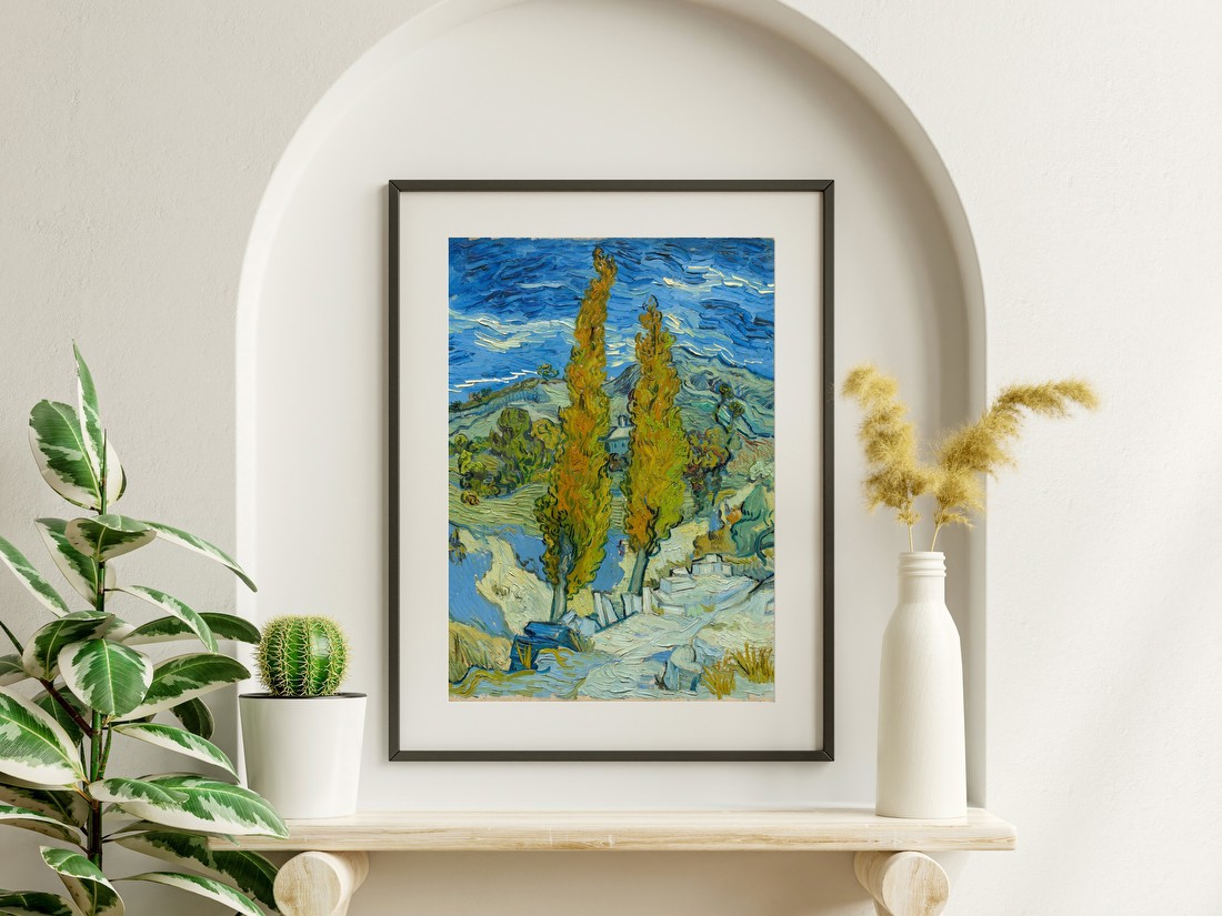 Cypresses Along a Path – Vincent van Gogh