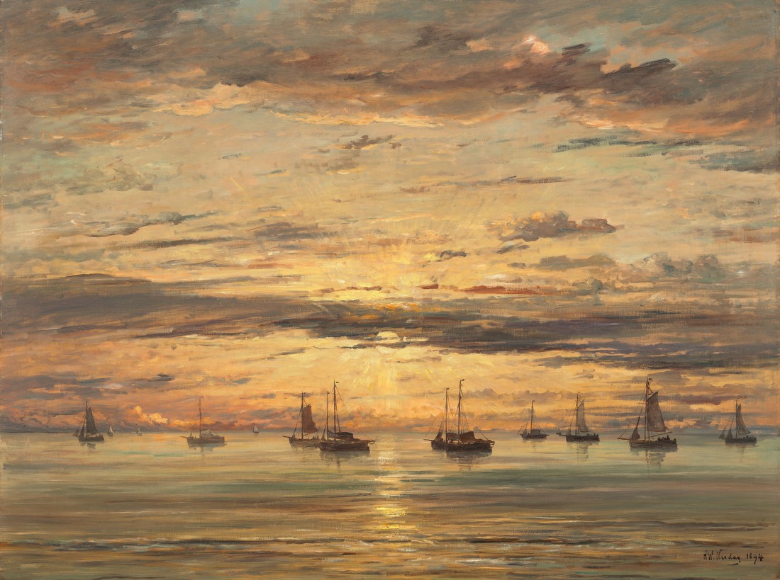The Return of the Fleet at Sunset – Hendrik Willem Mesdag