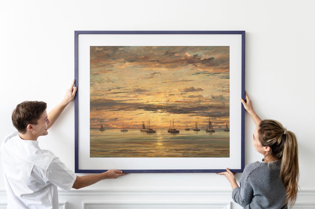The Return of the Fleet at Sunset – Hendrik Willem Mesdag