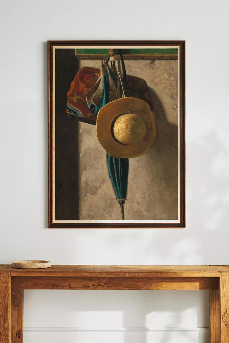 Straw Hat, Bag, and Umbrella – John Frederick Peto