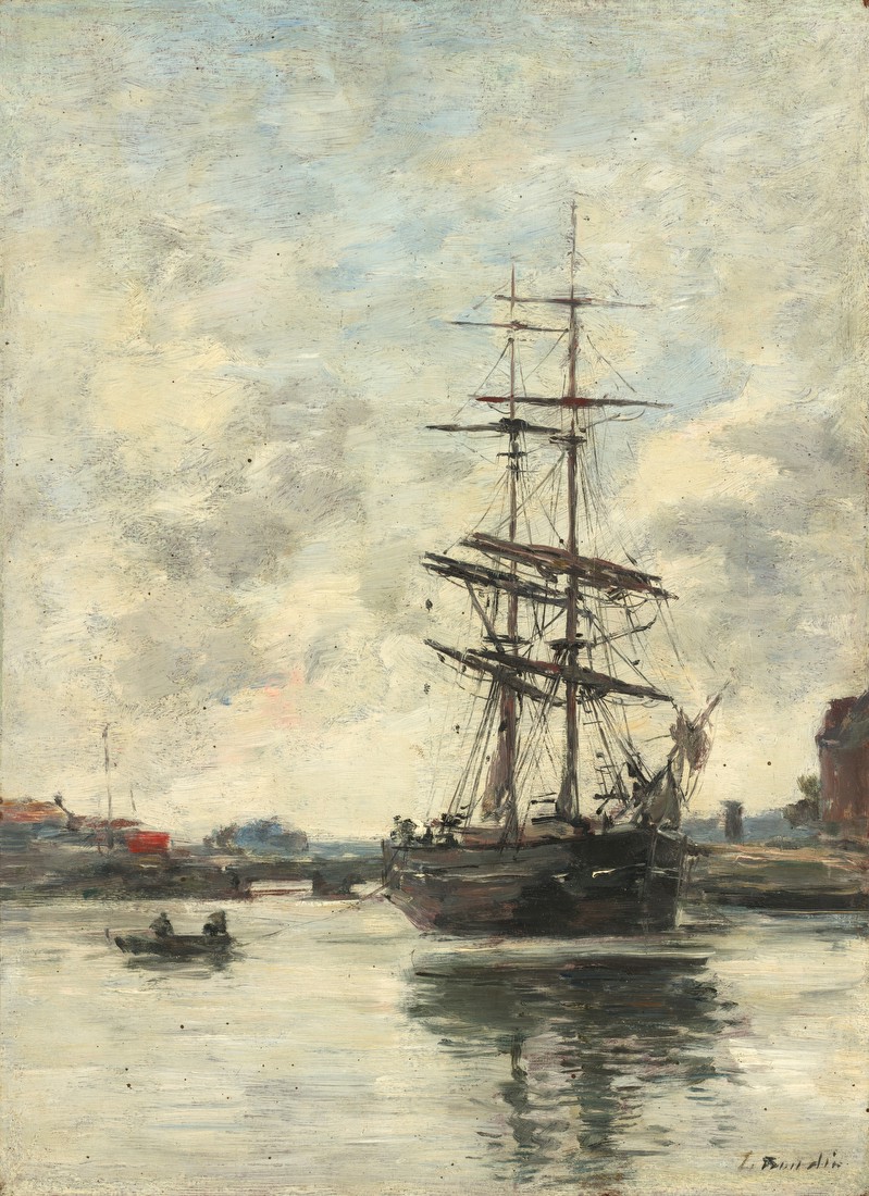 Ship on the Touques – Eugène Louis Boudin