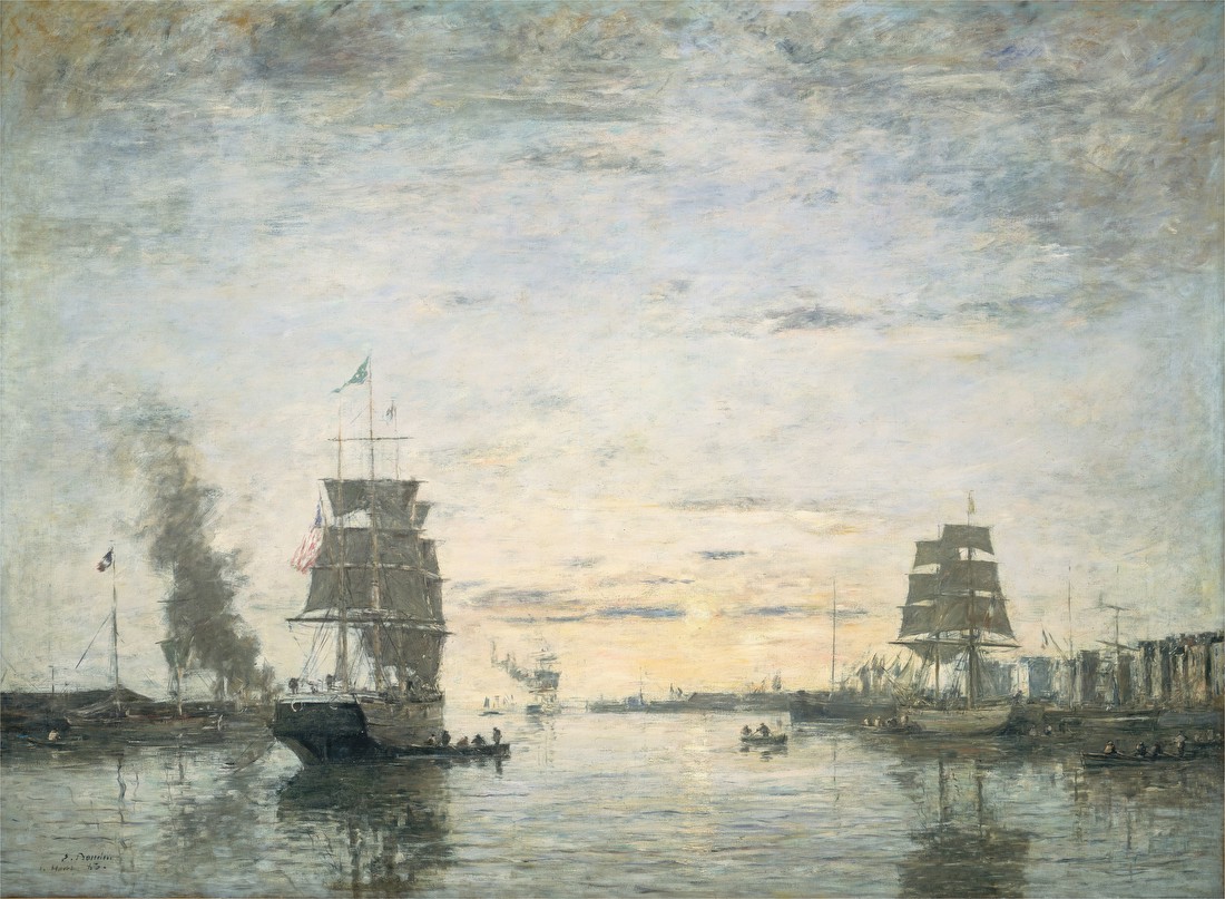 Entrance to the Harbor, Le Havre – Eugène Louis Boudin
