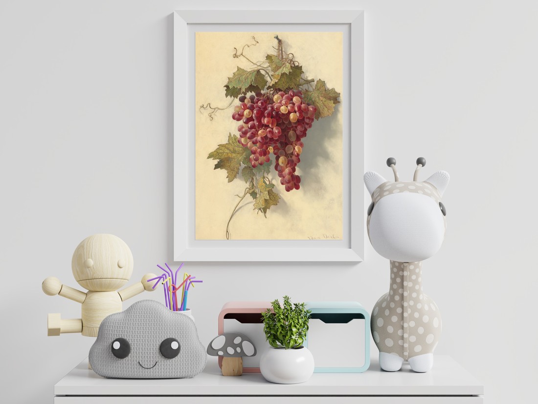 Grapes Against White Wall – Edwin Deakin