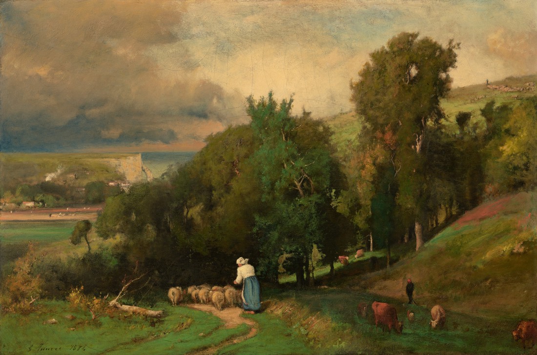 Hillside at Étretat – George Inness