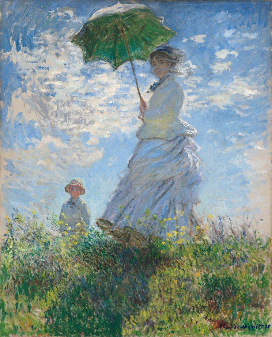 Woman with a Parasol – Claude Monet