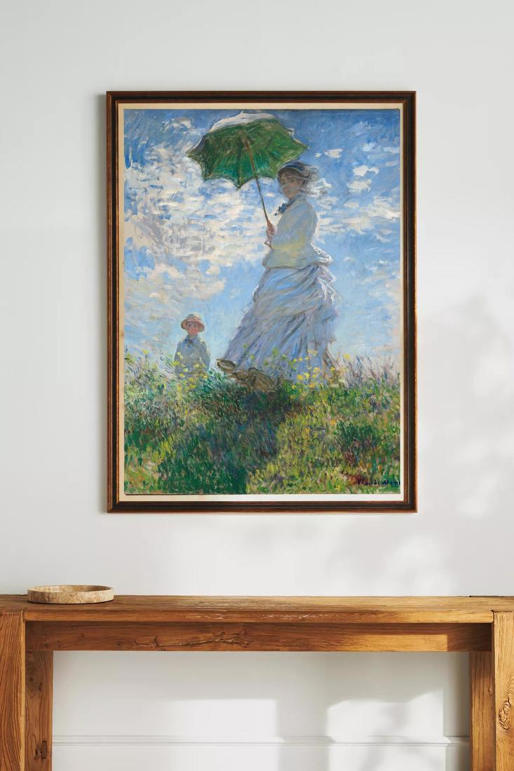 Woman with a Parasol – Claude Monet