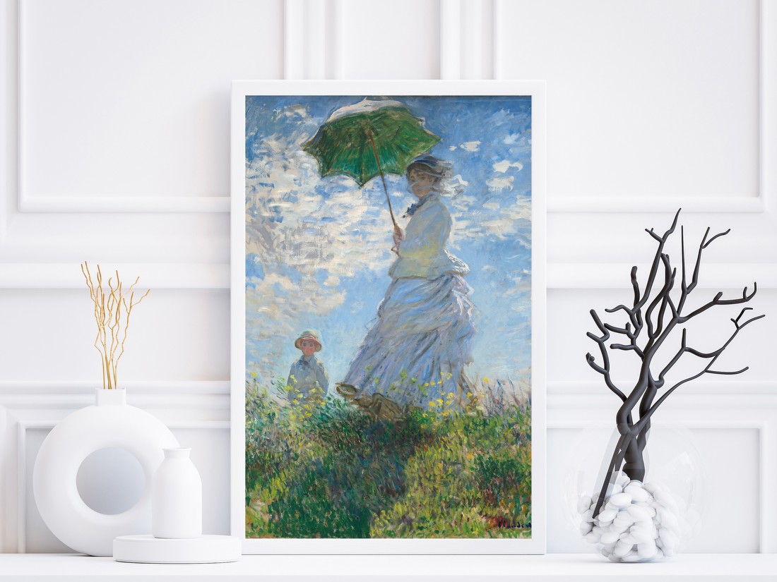 Woman with a Parasol – Claude Monet