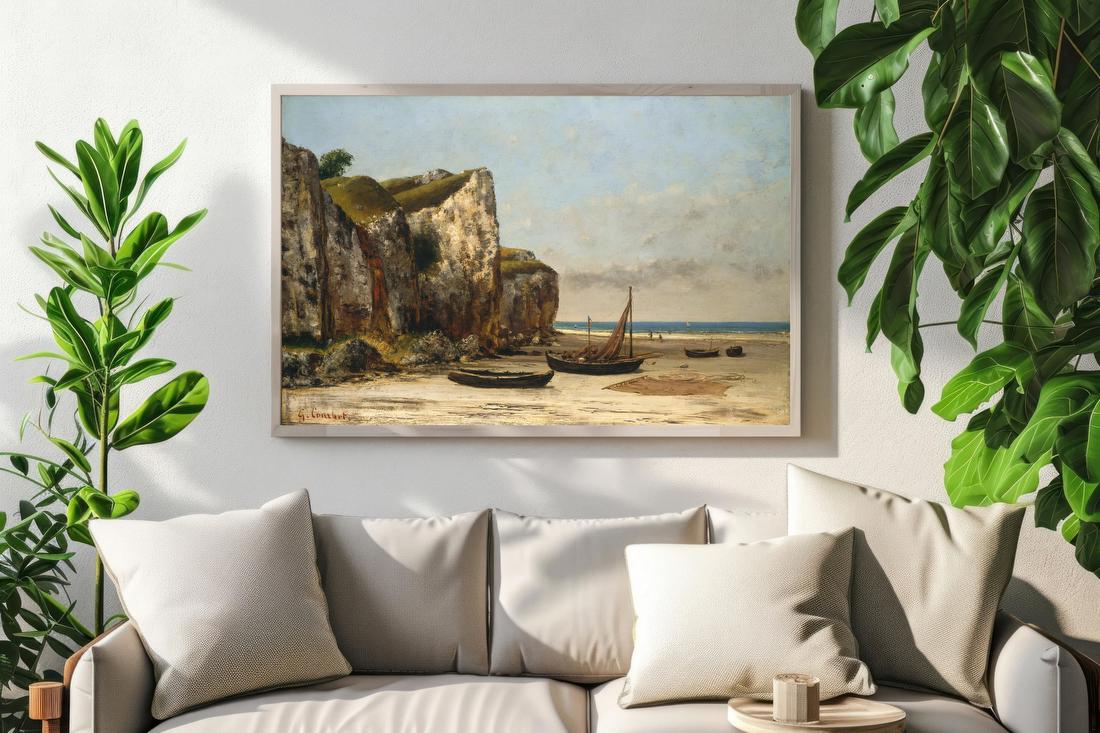 Beach in Normandy – Gustave Courbet