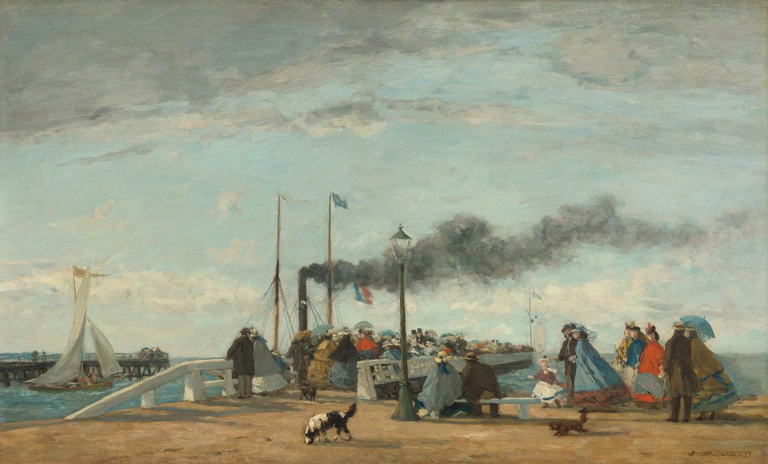 Jetty and Wharf at Trouville – Eugène Louis Boudin