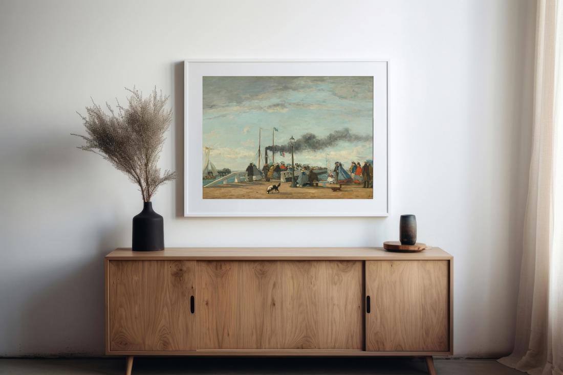 Jetty and Wharf at Trouville – Eugène Louis Boudin