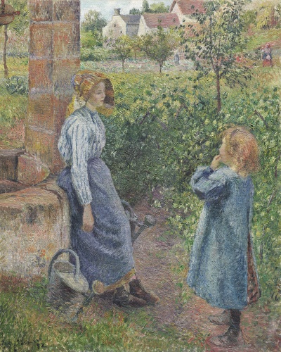 Young Woman and Child at the Well