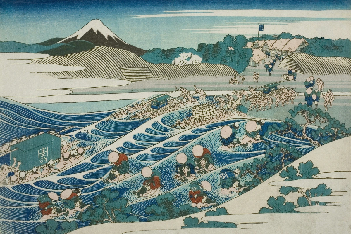Fuji from Kanaya on the Tokaido – Katsushika Hokusai