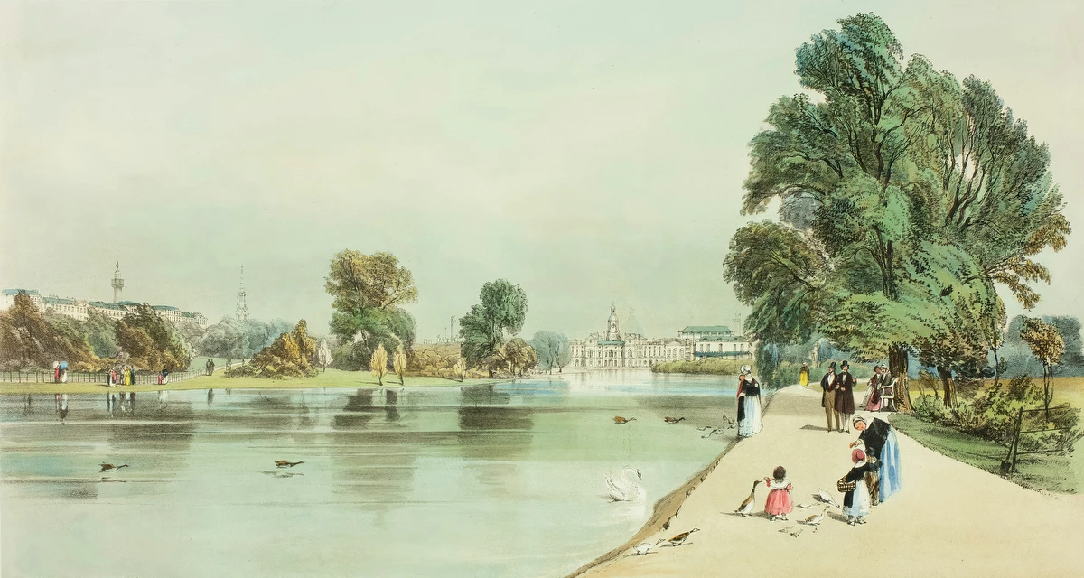 The Horseguards from St. James's Park – Thomas Shotter Boys