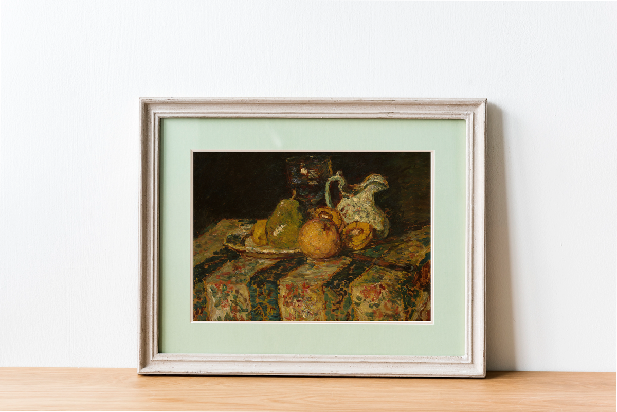 Still Life with Fruit and Wine Jug – Adolphe Joseph Thomas Monticelli