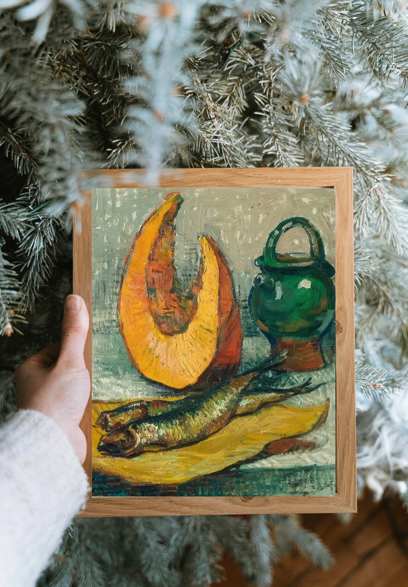 Still Life: Melon, Fish Jar – Imitator of Vincent van Gogh