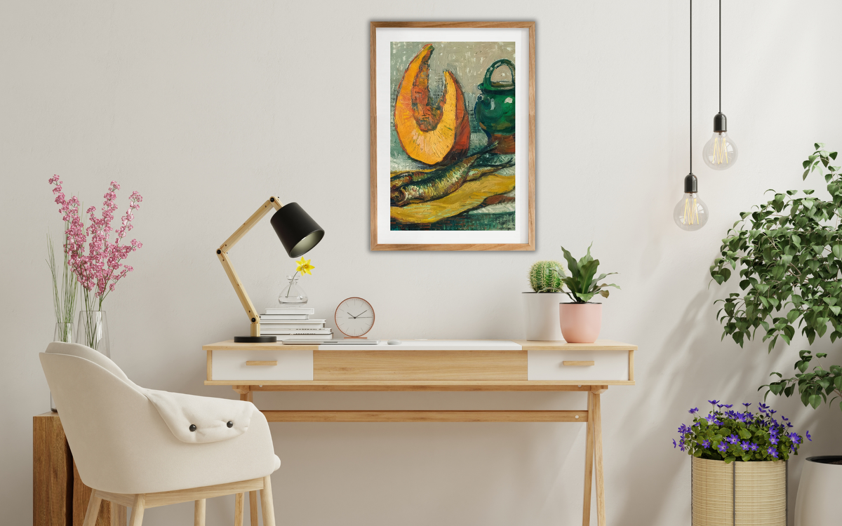 Still Life: Melon, Fish Jar – Imitator of Vincent van Gogh