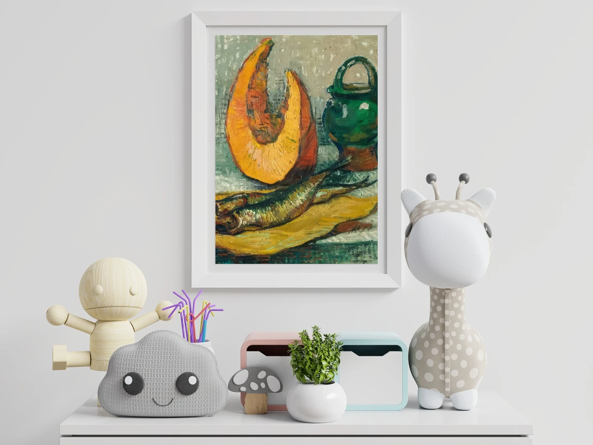 Still Life: Melon, Fish Jar – Imitator of Vincent van Gogh