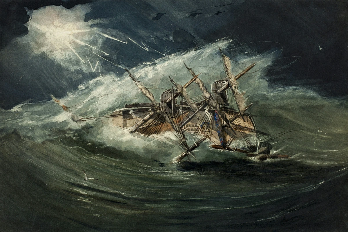 West India Hurricane – After François Louis Thomas Francia