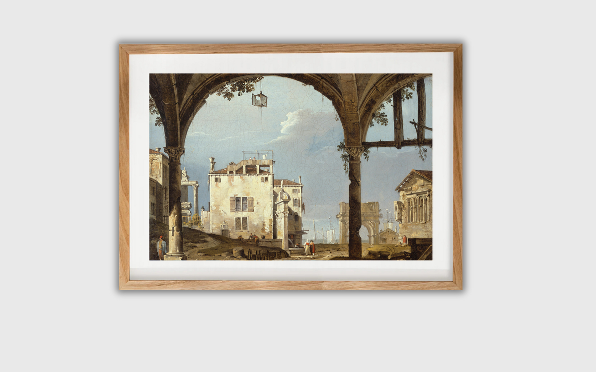 Portico with a Lantern – Follower of Canaletto