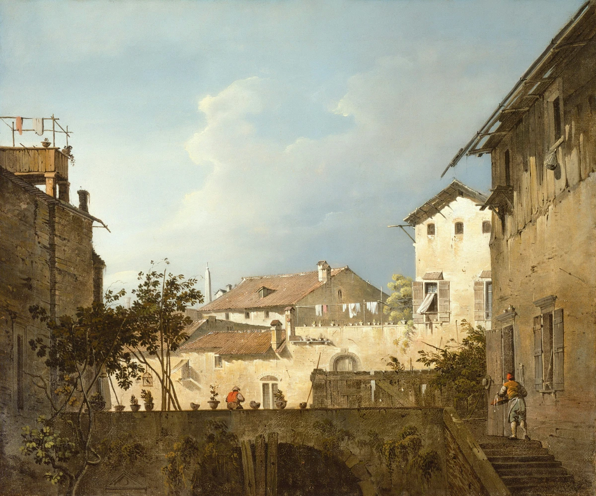 The Terrace – Follower of Canaletto