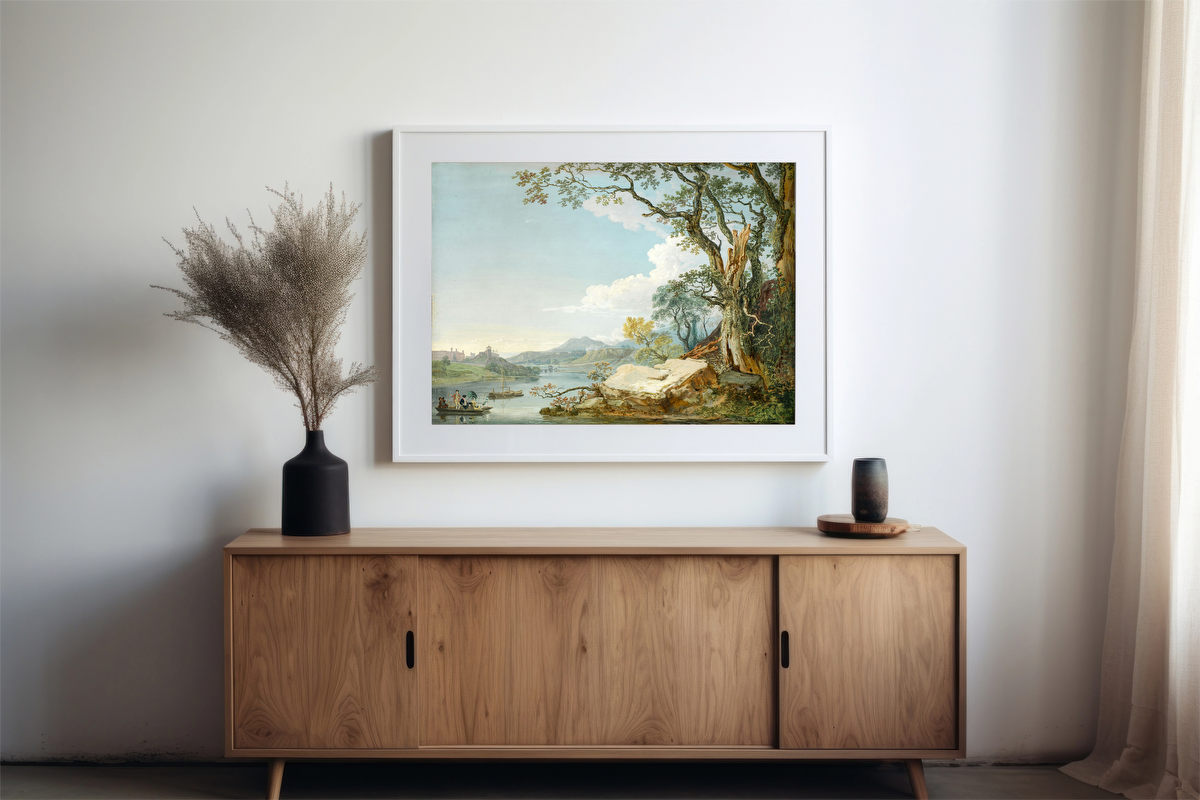 Pastoral Riverside Landscape