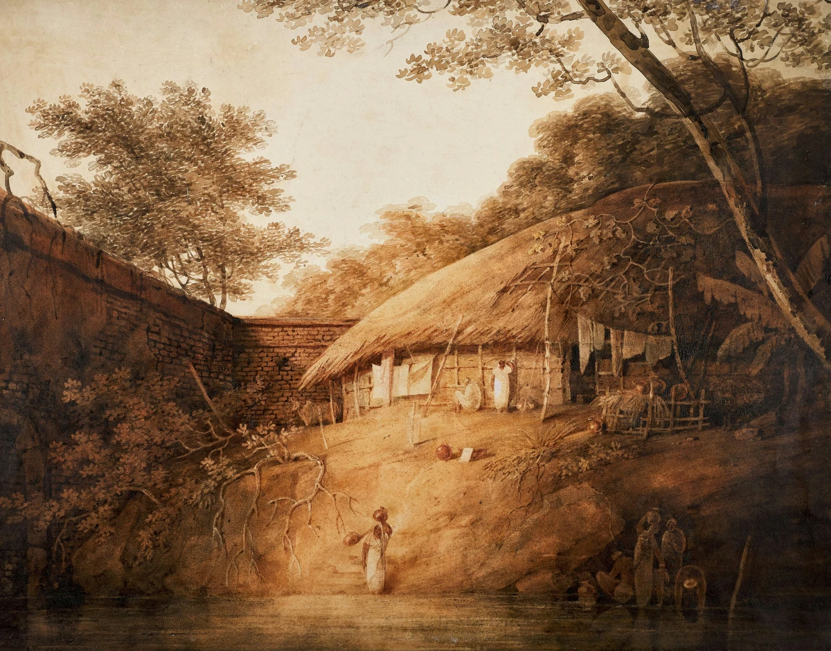 On the Bank of an Indian River – George Chinnery