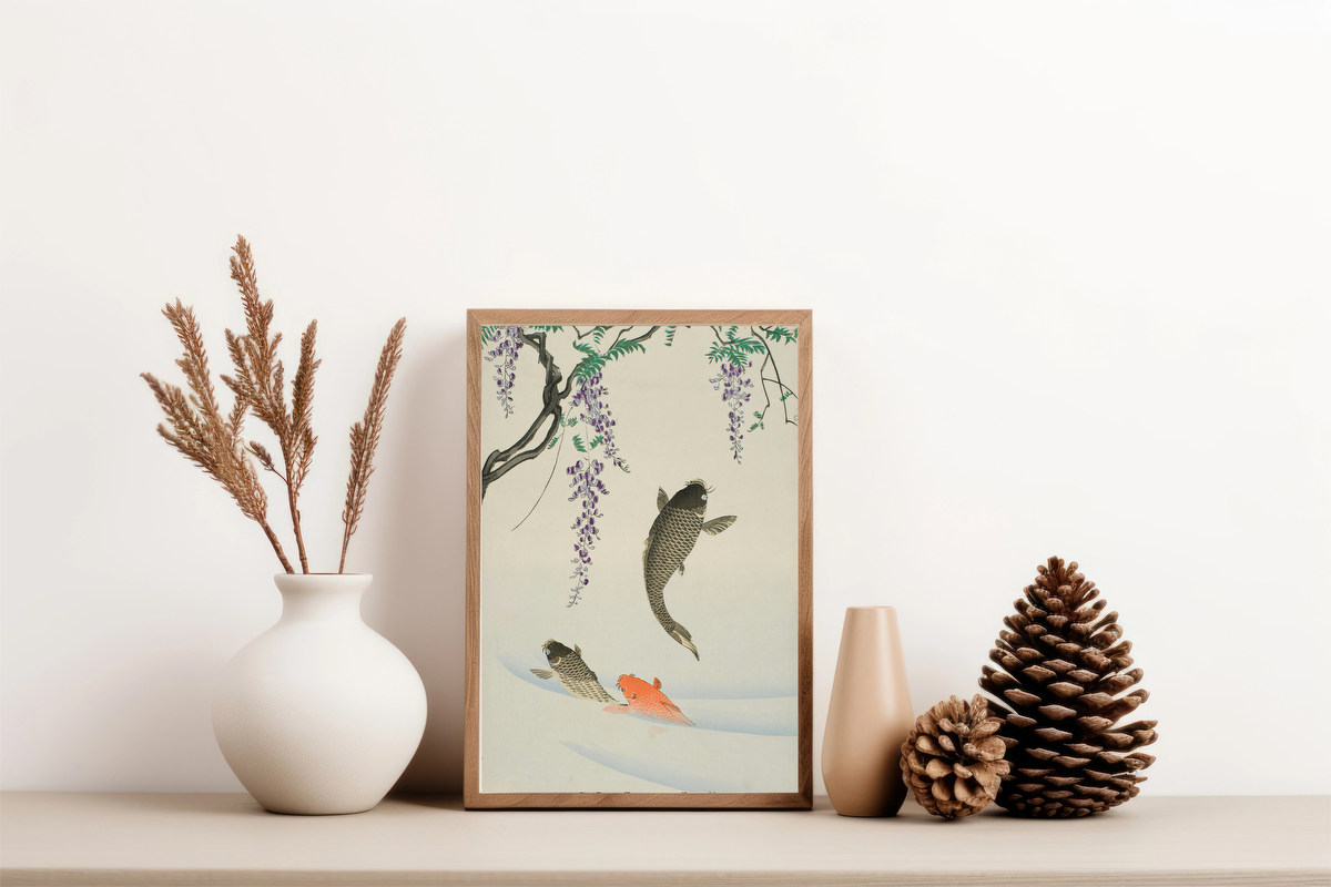 Leaping Carp and Wisteria – Toyohara Chikanobu