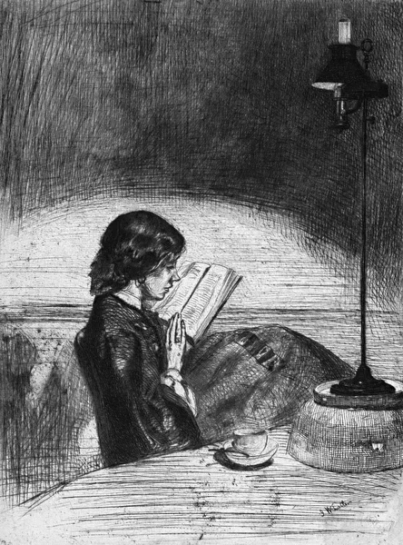 Reading by Lamplight