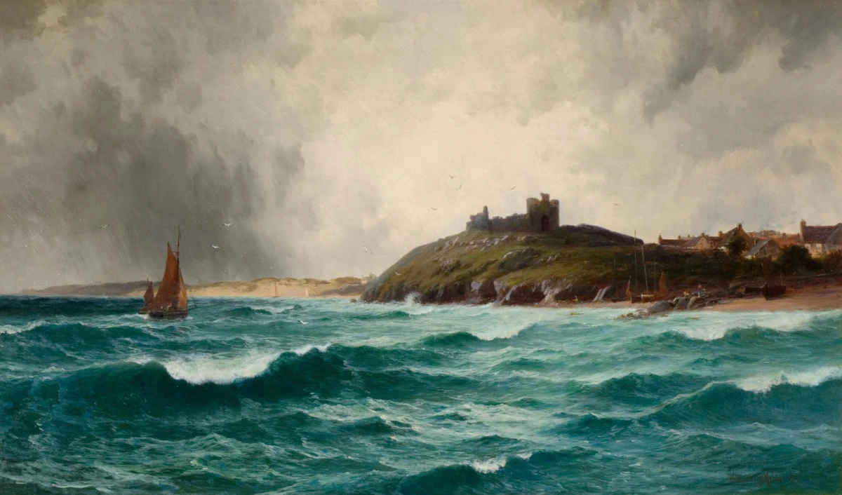Coastal Scene With Criccieth Castle – William Joseph King
